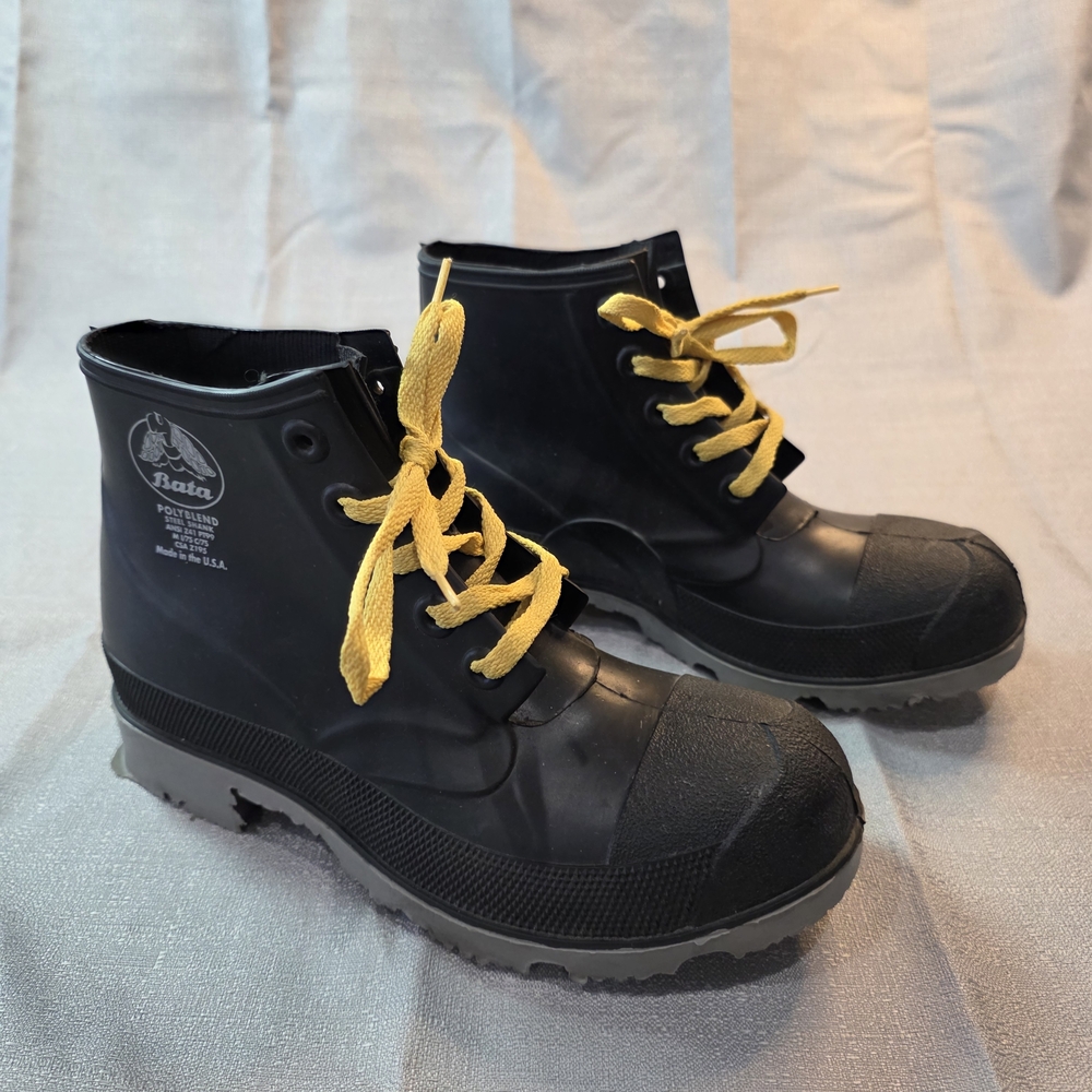 Bata Steel Toe Rubber‎ Boots Mens Size 6 Black